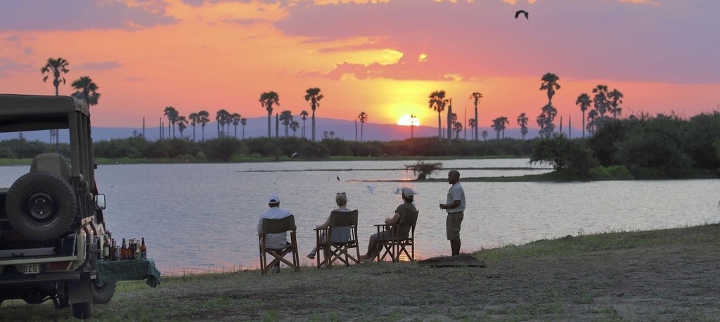Coucher de soleil dans le parc de Nyerere Selous